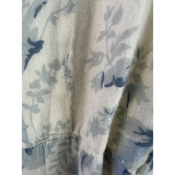 Ralph Lauren Denim & Supply Wrap Dress Blue Cream Floral Ruffle Cotton Large - Picture 10 of 15